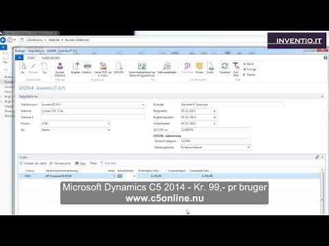 C5online: Sådan laves en EAN faktura med Microsoft Dynamics C5