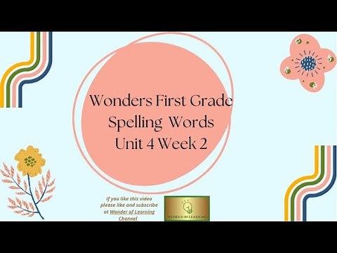First Grade Spelling Words Unit 4 Week 2