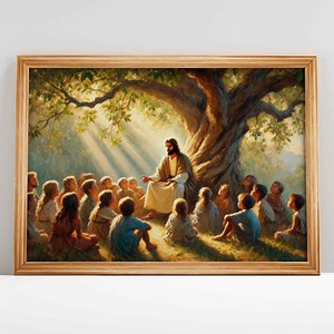 Jesus Teaching Children Art Print: Sacred Christian Oil Painting (digital Download) - Etsy