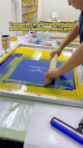 Transparent acrylic transformation - what colors would you like to print #acrylic #screenprinting
