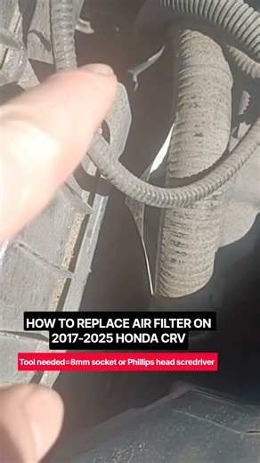 How to replace air filter on 2022 Honda crv 1.5 liter turbo engine also years 2017-2025 same process