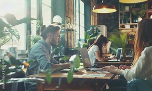 People Working in a Modern Office