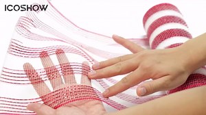 Deco Mesh Ribbon - 10inch x 30 feet Each Roll Metallic Foil Mesh Ribbon for Christmas, Valentine's Easter Wreath and Home Decorating (Red/Middle)