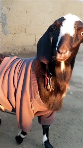 Cutest Goat Ever! Baby Goat Wearing Clothes Steals Everyone’s Heart 🐐❤️😂