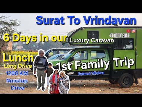Luxury campervan | Tata yodha campervan | surat to Vrindavan | Lunch in caravan | Premanand maharaj