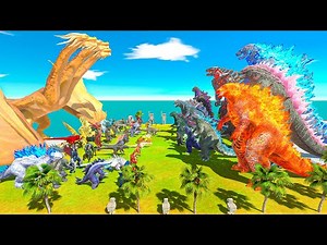 Ultimate Godzilla Evolution Showdown vs Ghidorah and Kaiju Army - Animal Revolt Battle Simulator