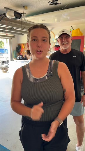 Don’t be fooled by his age John Kinley is still in better shape than me! Also if you wanna sweat workout in a garage in the Florida heat 🥵 | Isabella Williams