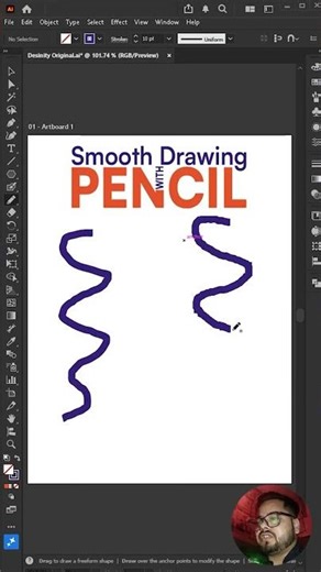 Perfect use of pencil tool | illustrator tips | Desinity #illustrator #shorts