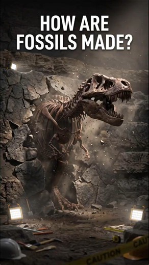 🦴 How can dinosaur bones survive for millions of years? #facts #science #didyouknow