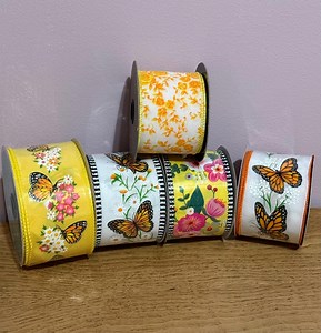 Butterfly Ribbon Box, Wreath Craft Supplies, Supply Box, Wired Ribbon - Etsy