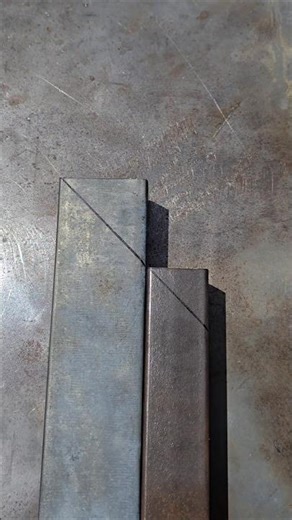 The simplest way to cut a square pipe for a 90-degree connection