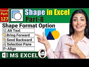 MS-EXCEL-127-Shape Format Option in Excel | Align, Group, Send Backward/Bring Forward, Flip Rotation