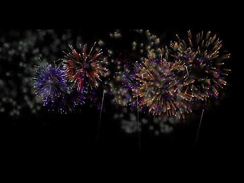 4k Fireworks video on black background | Copyright Free