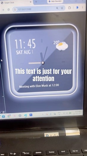 Beautiful clock UI using html css and javascript