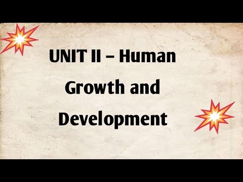 UNIT II – Human Growth and Development