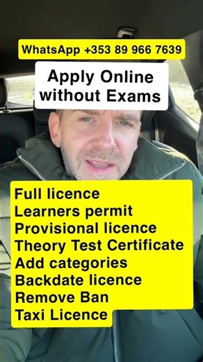 Apply Now Online without Exams for your Irish Driving Licence Process #ireland #irishcarscene