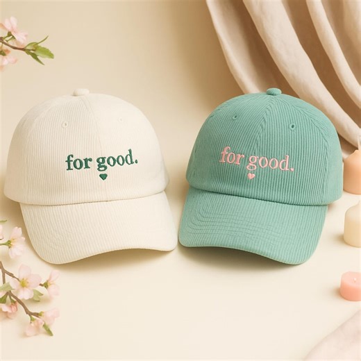 Custom Embroidered Corduroy Hat, Personalized Baseball Cap