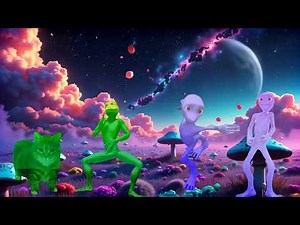 Alien Battle in the Mushroom Mist 🌌