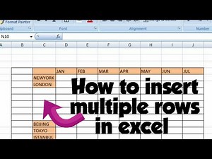 HOW TO INSERT MULTIPLE ROWS IN EXCEL