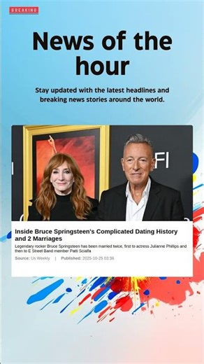 Breaking News: Inside Bruce Springsteen's Complicated Dating History and 2 Marriages #Actress