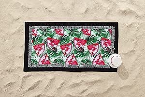 Juicy Couture 100% Cotton Extra Large Beach Towels Oversized Clearance, Pool Towels, Bath Towels - Lightweight & Quick Dry - 36" x 68" (1 Pack) - Pink Flamingo Stripe Pattern Adults Towel