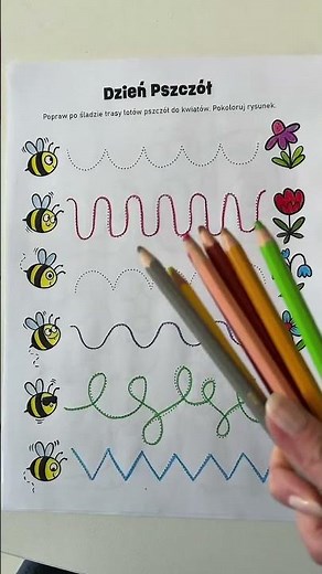 🌸 Na majowej łące– ćwiczenia grafomotoryczne!