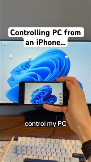Controlling PC from iPhone?? #pc #iphone #techtok