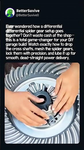 How to Assemble a Differential Spider Gear Set #worker #process #differential #mechanic #diy