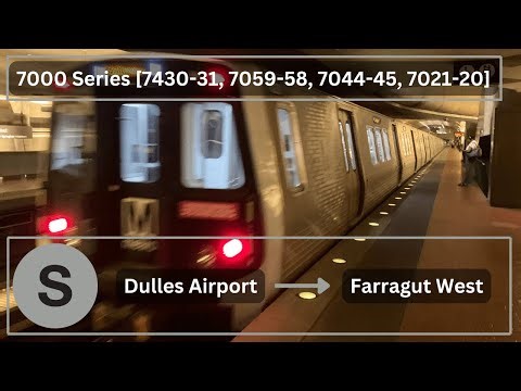 WMATA DC Metro Silver Line 7000 Series: Washington Dulles International Airport → Farragut West