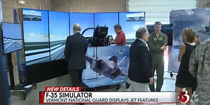 Vt. Guard shows off F-35 simulator