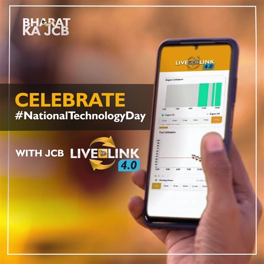 Experience the power of technology! Discover how JCB LiveLink 4.0 can transform fleet management of your construction equipment! #NationalTechnologyDay #LIVELINK #JCBIndia #JCB | JCB