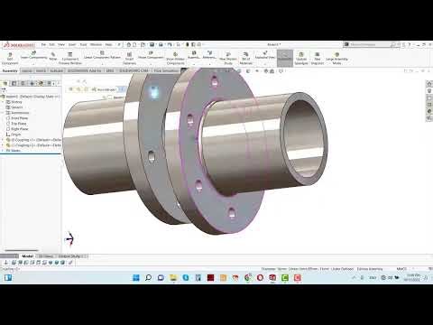 Solidwork Tutorial for Mechanical Engineering Frange Coupling