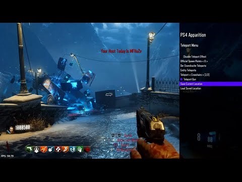 Call of Duty Black Ops lll Zombies Mod Menu Apparition 1.33 PS5 / PS4 Jailbreak