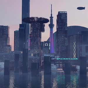 Futuristic City - Ocean City 3D Model by johntrek
