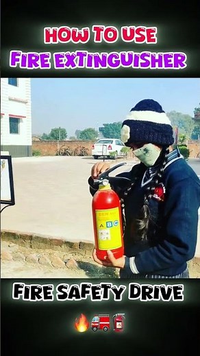 How to use fire extinguisher 🔥 #fire #shorts #trending #training #students #school #viral #ytshorts
