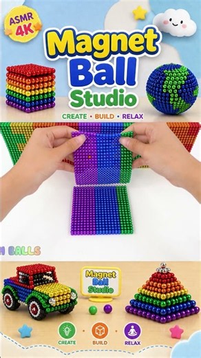 Building a Giant Rainbow Mansion With 25,000+ Magnetic Balls!