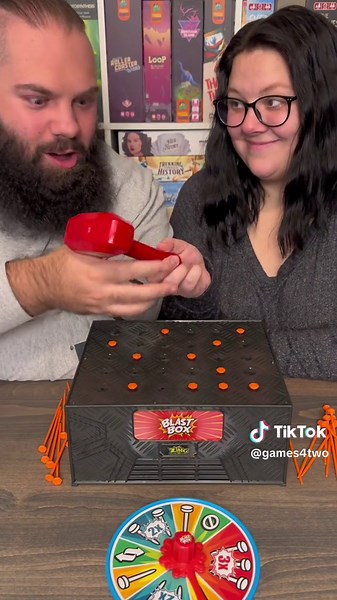 This Was The Loudest Pop Yet! Come Play Blast Box With Us! #boardgames #gamenight #couple #fun