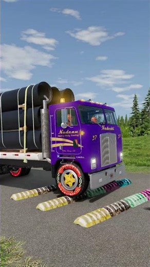 BeamNG.drive Truck and Cars vs Speed Bump Eps611