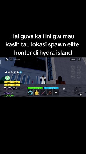 Tutorial Lokasi Spawn Elite Hunter di Hydra Island - Blox Fruits