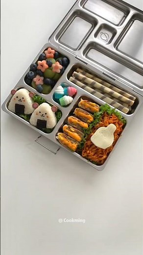Pack a Bento for My Daughter - day 199 🍱 和我一起做便當#lunchbox #cooking #bento #asmrvideo #food