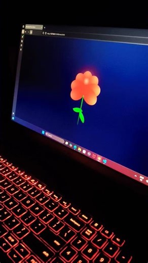 Flower animation using html css and javascript.#viralshorts #subscribe #viral #html #css #javascript