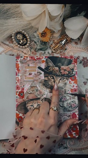 18K views · 378 reactions | Kitties at Tea Time 𥳐 Using adorable supplies from @AuriicLeaf  Use my discount code Moonlightscraps and receive 10% off your own order!  #journalasmr #asmrscrapbook #creativejournaling #crafts #asmr #asmrsounds #fun #Love #scrapbooking #notebook #art #artist #paint #meditation #inspire #inspirational #satisfying #journalwithme #junkjournaling | Moonlightscraps | Facebook