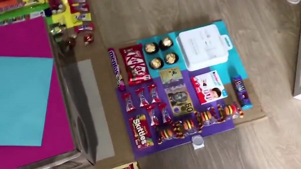 Amazing gift box idea using delivery boxes from Kmart