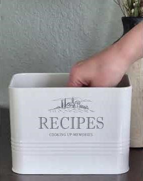 Link this Recipe Box https://amzn.to/4tOiepi Vintage Recipe Box Ideas ✨ Cozy Farmhouse Kitchen Decor