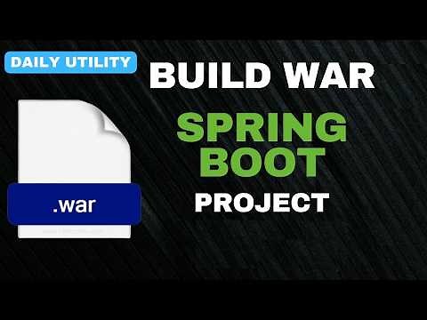 How to create a deployable WAR file in spring boot? | Spring Boot WAR File Creation