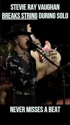 Stevie Ray Vaughan Smoothly Switches Guitars After Breaking String #shorts