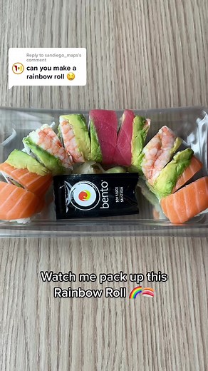 Rainbow Roll Sushi Packing | Bento Sushi Franchise