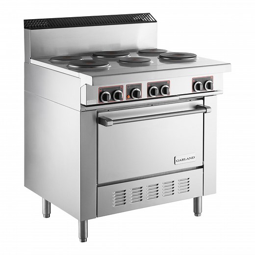 Garland SS686 Sentry Series 6 Sealed Burner Electric Restaurant Range with Standard Oven - 208V, 1 Phase, 19 kW