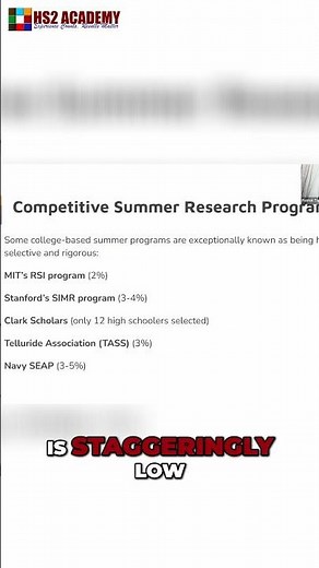 Elite Summer Programs Like MIT RSI & Stanford SIMR #collegeadmissions #collegeprep