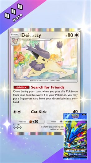 Delcatty (Rare) in Booster packs Mega Rising | Pokemon TCG Pocket #pokemontcg